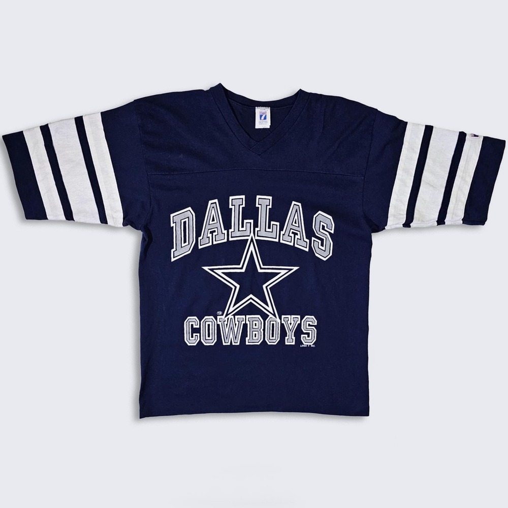 Dallas Cowboys Vintage 90s Logo 7 Striped T-Shirt